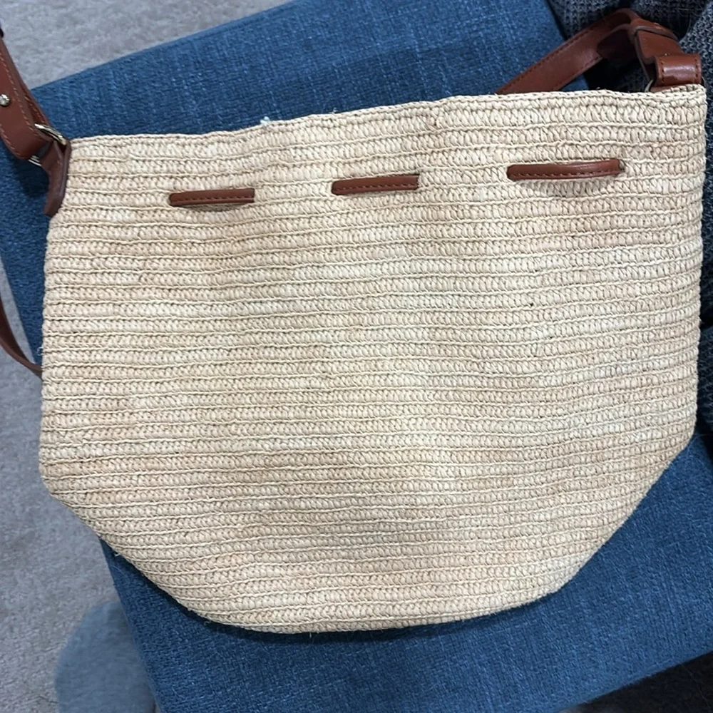 Sezane FARROW RAFFIA Bucket bag - Picture 4 of 5